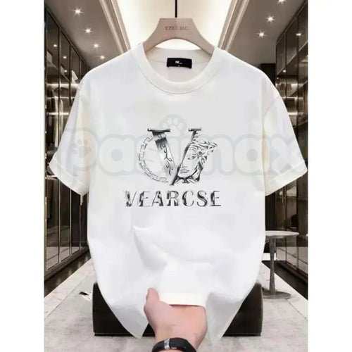 "Vearcse" Luxury Motif T-Shirt – Italian-Inspired Baroque Graphic Tee, Remastered Heavy Cotton Designer Style Top, Soft Lived-In Heavyweight Opulent Fashion Shirt, Made in USA