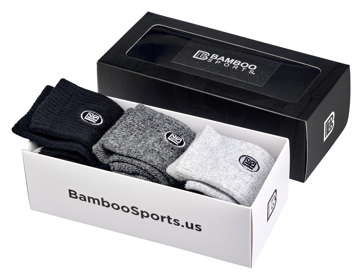 Premium Bamboo Rayon Crew Socks - 1, 3 &  6 Pair Packs Available