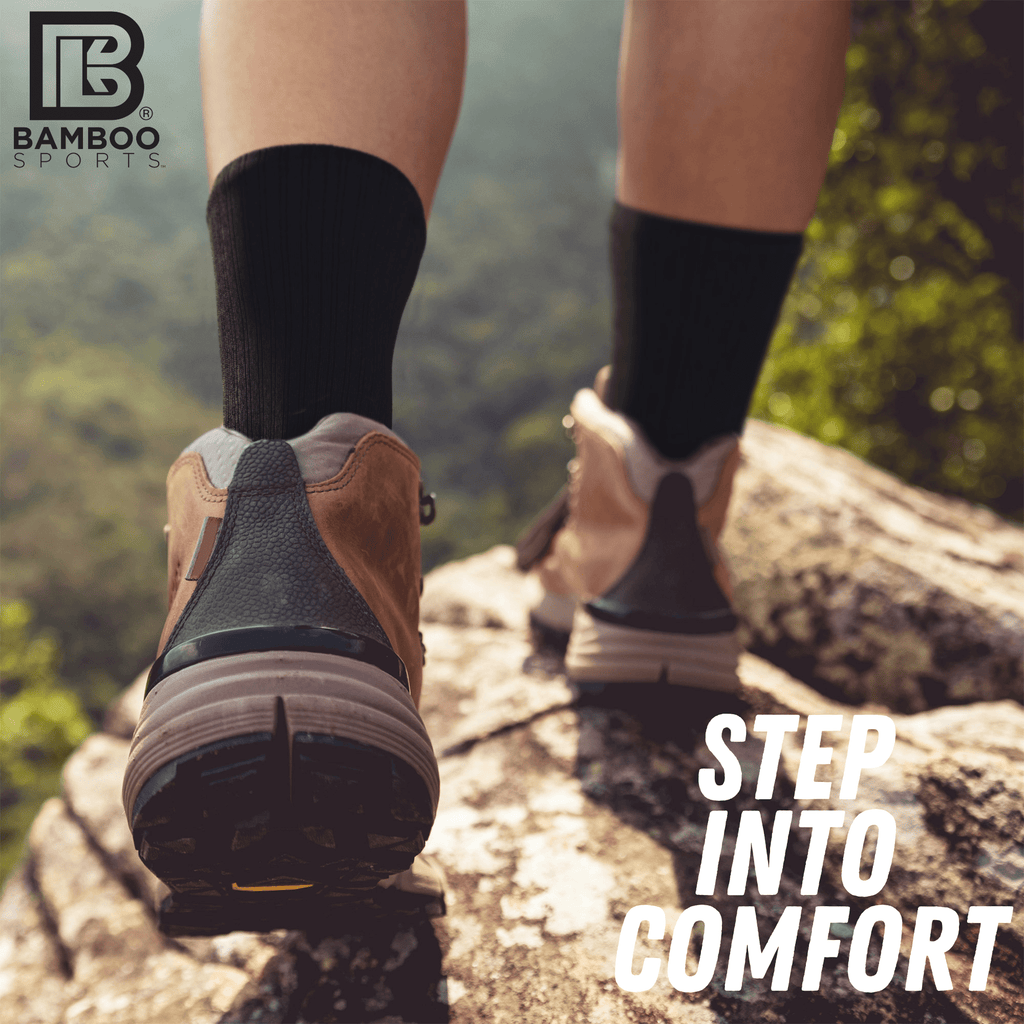 Premium Bamboo Rayon Crew Socks - 1, 3 &  6 Pair Packs Available