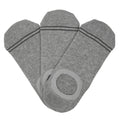 Grey No Show Socks - 3-Pack