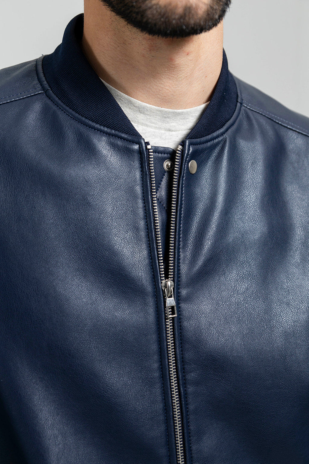 Justin Men's Faux Leather Bomber Jacket